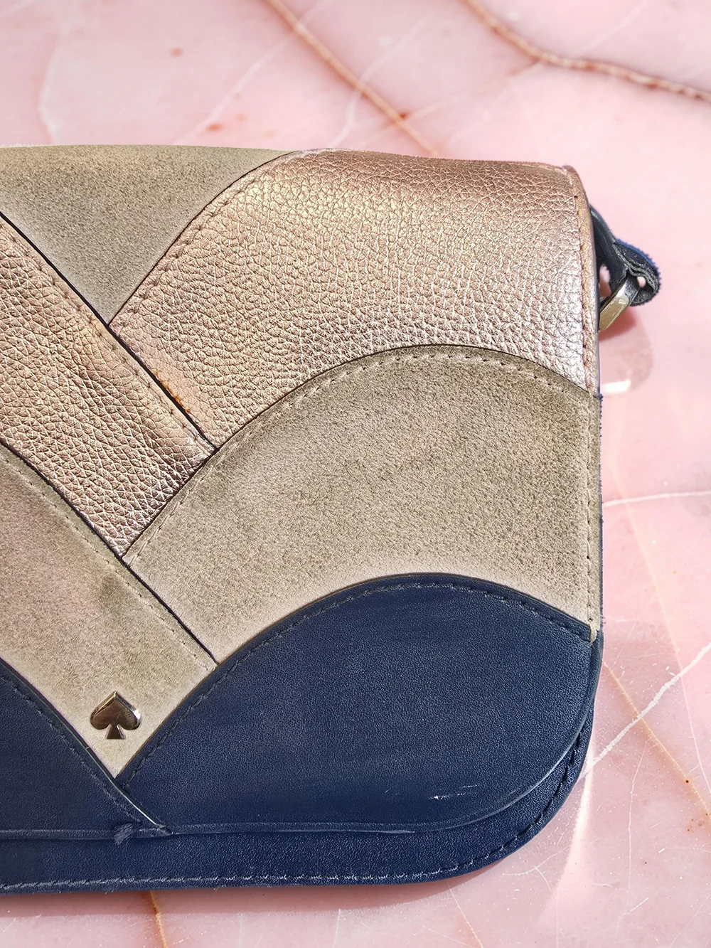 Kate Spade Nadine Patchwork Medium Shoulder Bag - Suede